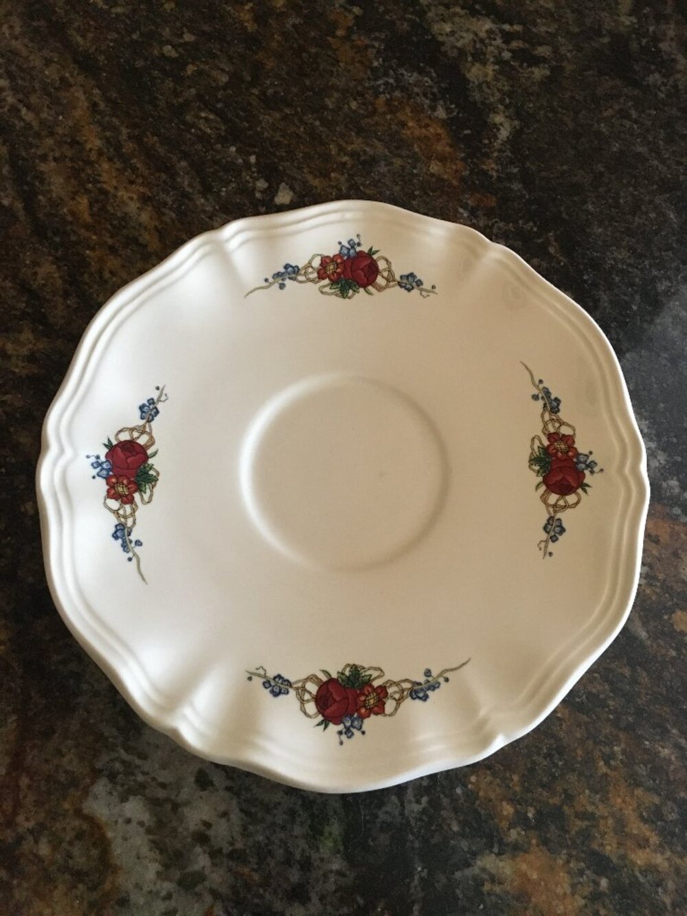 VTG Sarreguemines Obernai Henri Loux French Faience Saucer for Oversized Cup #2